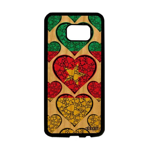 Coque Drapeau Cameroun Camerounais S7 Edge Bois Silicone Case Can Republique Du I Love Frêne Jo Coupe Du Monde Bumper Samsung Galaxy