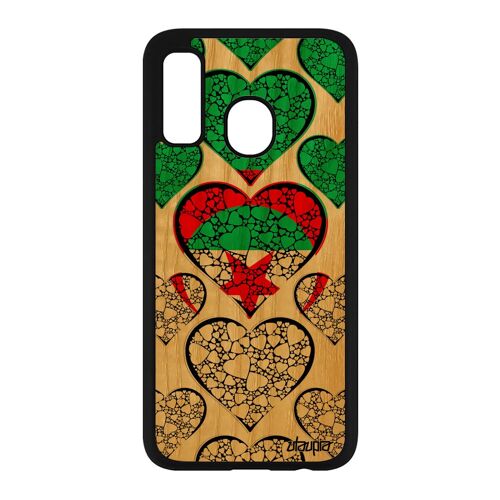 Coque Samsung A40 Bois Silicone Drapeau Algerie Algerien Coupe Du Monde Souple Coupe D'afrique Jeux Olympiques I Love Jo Can Galaxy