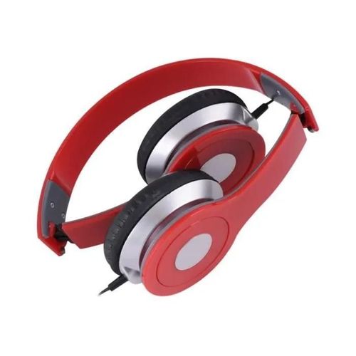 Casque audio Rebeltec CITY avec micro sur-oreille jack 3,5mm - Rouge