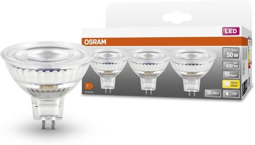 KAL-Led Spot Mr16 Gl 50 Niedervolt Led-Led-Lemple, Socket Gu53, 3 Spack, 6,5 W, 630Lm, 2700K, Lumière Blanche Chaude, Longue Durée De Vie, Pas De Temps D'Échauffement