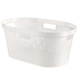 CURVER Panier à linge Infinity Dots 40 L blanc