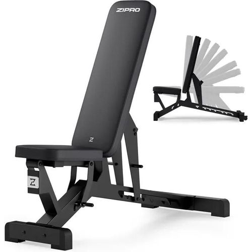 Banc De Musculation - Zipro - Nocardio - Pliable - 8 Niveaux D'inclinaison - Supporte 350 Kg