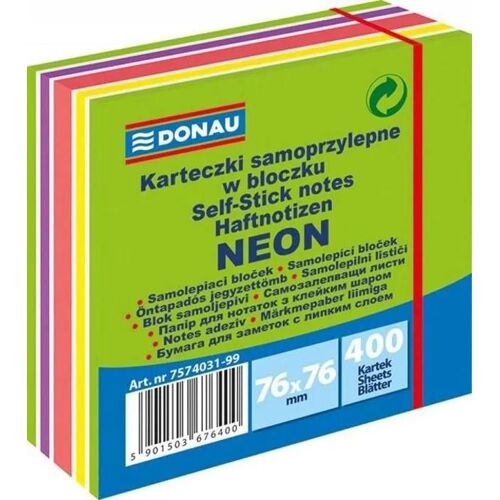 Notes Autocollantes - Donau - 7574031pl-99 - 76 X 76 Mm - Format Carré - Auto-Adhésif