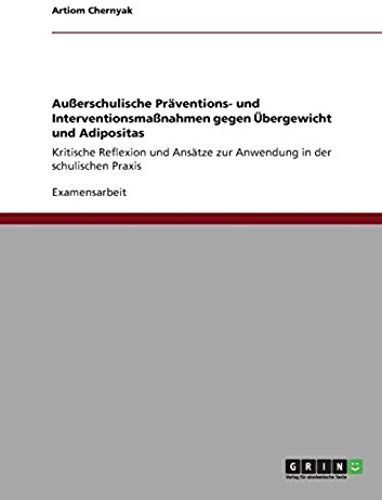 Außerschulische Präventions- Und Interventionsmaßnahmen Gegen Übergewicht Und Adipositas