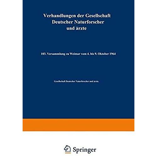 Verhandlungen Der Gesellschaft Deutscher Naturforscher Und Ärzte