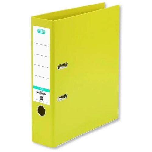 Classeur À Levier - Elba - A4 - Dos 80 Mm - 2 Anneaux - Jaune