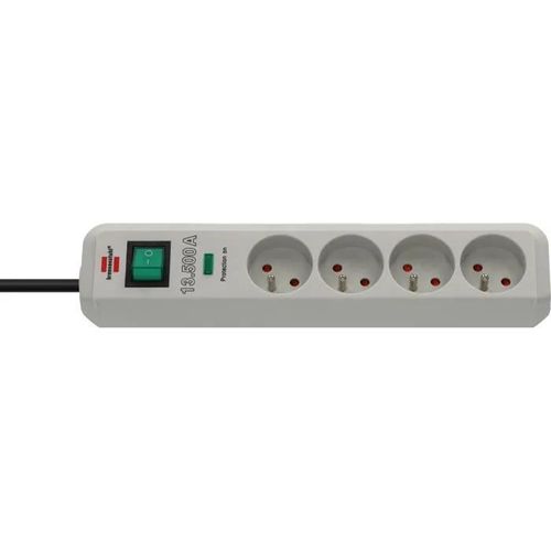 Brennenstuhl multiprise, surtension, 4 prises, 1,5m, Eco-Line