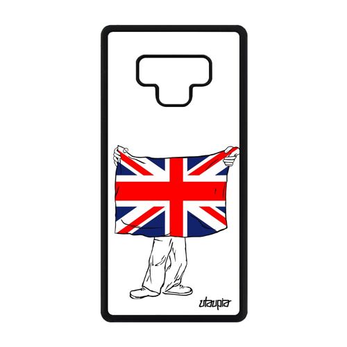 Coque Silicone Drapeau Union Jack Angleterre Anglais Galaxy Note 9 Basket Football Rigide Sm-N960f/Ds Coupe D'europe Jo Euro Samsung