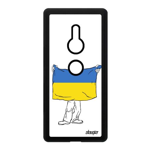 Coque Antichoc Xperia Xz2 Silicone Drapeau Ukraine Ukrainien Football Housse Coupe Du Monde Telephone Jo Euro Foot Mobile De Sony