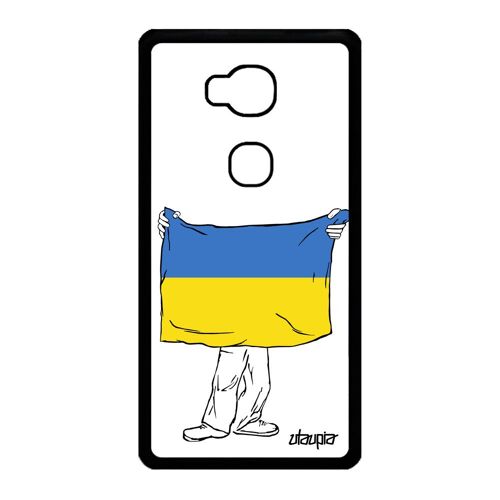 Coque Honor 5x En Silicone Drapeau Ukraine Ukrainien Portable Basket Kiw-L21 Noir Foot Design Coupe Du Monde Alu 4g Jo Football Euro