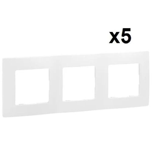 Plaque - Legrand - Niloé 665003 - 3 Postes - Blanc Pur - Plastique