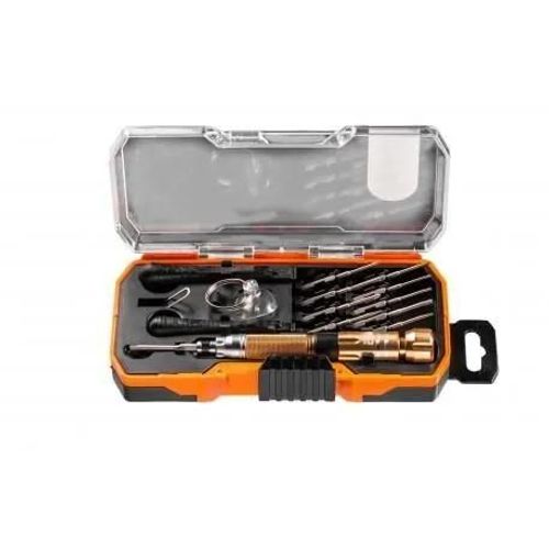 Kit de maintenance - NEO TOOLS - 06-108 - Orange - 1 tournevis - 10 embouts - 2 leviers d'ouverture