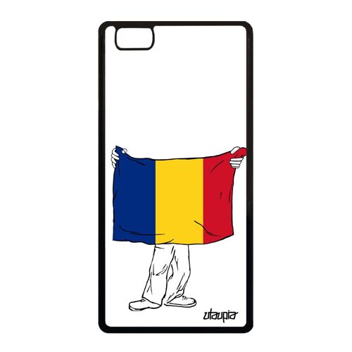Coque P8 Lite 2015 Silicone Drapeau Roumanie Roumain Jeux Olympiques Housse Portable Coupe D'europe Foot Basket Euro Football Huawei