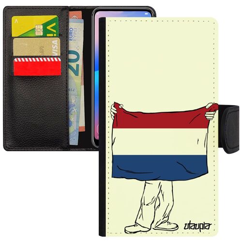 Coque Iphone 5 5s Se Rabat Porte Cartes Drapeau Pays Bas Hollande Hollandais 16 Go Housse Euro Jeux Olympiques Design Jo Foot Apple