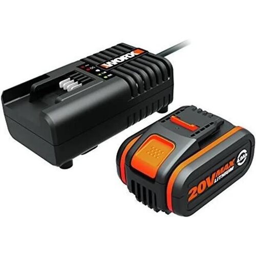 Batterie - Worx - Wa3604 - 20 V - 4000 Mah - Chargeur Inclus