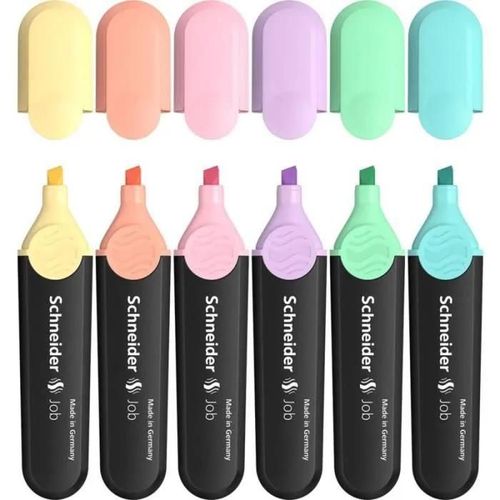 Surligneurs - Job - Multipack - Épaisseurs De Trait 1+5 Mm - Couleurs Pastel - Mixte