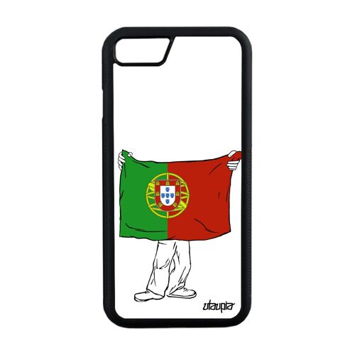 Coque Antichoc Iphone 8 Silicone Drapeau Portugal Portugais Coupe Du Monde Telephone Etui Personnalisé Football Basket Jo Foot