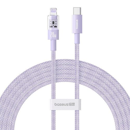 Câble USB-C vers Lightning, Charge Rapide 20W, 2m - Baseus Gem (P10373001511-01) - Nebula Purple