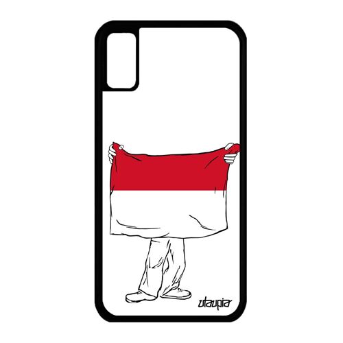 Coque En Silicone Iphone Xs Drapeau Monaco Monegasque Foot Football De Protection Housse Personnalisé Telephone Design Basket