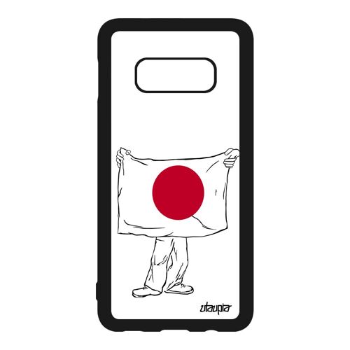 Coque Drapeau Japon Japonais Pour Galaxy S10e En Silicone Basket Football Jeux Olympiques De Protection Smartphone Telephone Samsung
