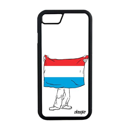 Coque Silicone Iphone 7 Drapeau Luxembourg Luxembourgois Football Pas Cher Jo Smartphone Coupe Du Monde Portable Euro Housse