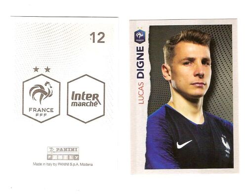 12 - Lucas Digne - Intermarché 2020 - Au Plus Près Des Bleus - Sticker - Panini