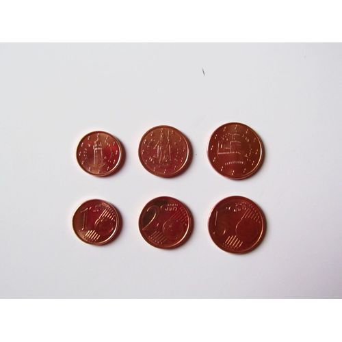 Euro Saint-Marin 2006 : Mini Série 1,2,5 Ct Euro Non Circulée (De Rouleaux)