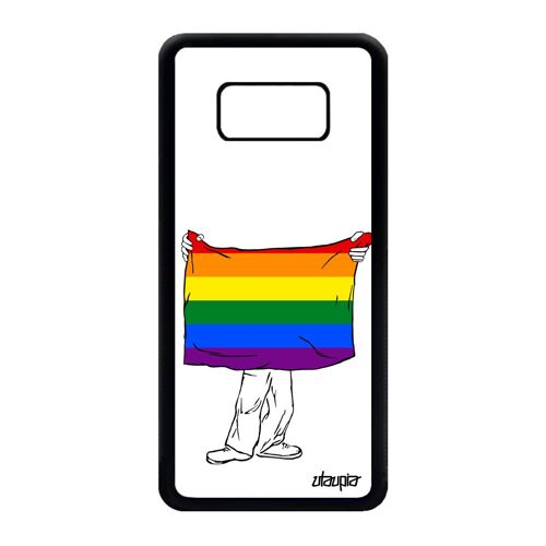 Coque Samsung Galaxy S8 Silicone Drapeau Gay Pride Personnalisé Case Parade Arc En Ciel Aluminium Gaypride Pas Cher Lgbt Rainbow