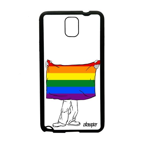 Coque Silicone Rigide Note 3 Drapeau Gay Pride Rainbow Parade Lesbien Antichoc Lgbt Housse Motif Gaypride Arc En Ciel Samsung Galaxy