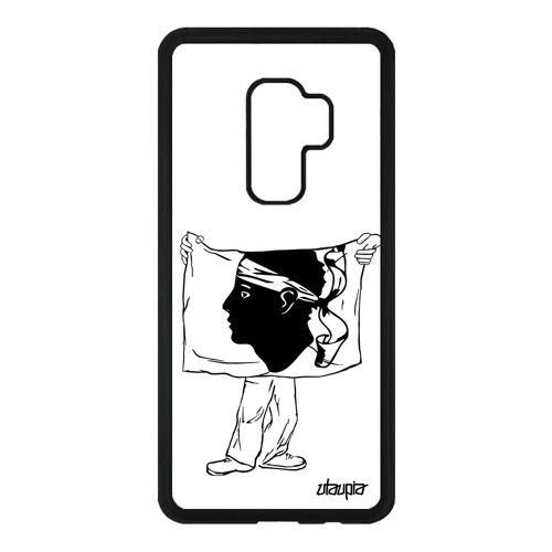 Coque S9 Plus En Silicone Drapeau Corse Foot Basket Telephone Football Sm-G965f Housse Portable Tpu Corsica Rigide Samsung Galaxy