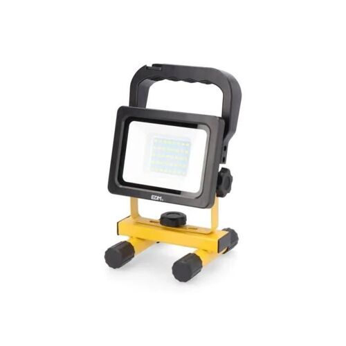Projecteur Led Rechargeable 20w 2000lm 6500k Edm - GENERIQUE - Extérieur - Jaune - Acier