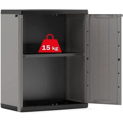 KETER Armoire de jardin JOLLY LOW, 85 x 39 x 68 cm, gris/anthracite