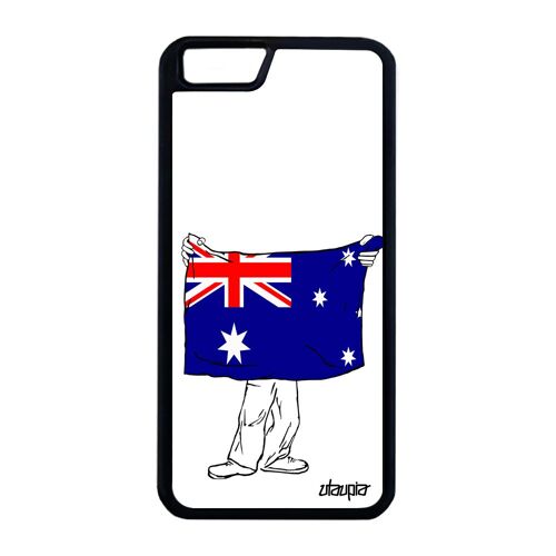 Coque Silicone Iphone 6 6s Plus Drapeau Australie Australien Football Rugby Jeux Olympiques Personnalisé Etui Telephone Basket