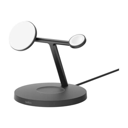 Belkin BoostCharge Station de Recharge 3-en-1 avec Qi2 Chargeur MagSafe pour iPhone 16,Apple Watch,AirPods,Noir