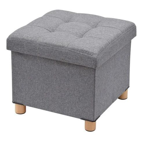 -Puf Almacenaje 38x38cm. Patas Madera