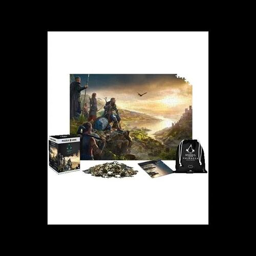 Puzzle - GOOD LOOT - Assassin's Creed Valhalla - 1000 pièces - Affiche incluse - Sac à cordon en coton