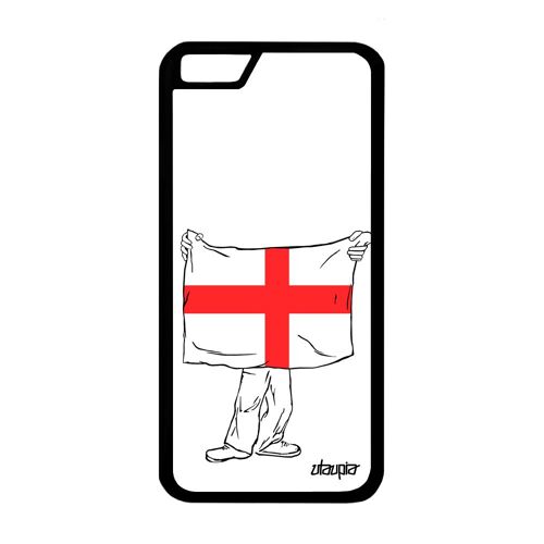 Coque Rigide Iphone 6 6s Silicone Drapeau Angleterre Anglais De Protection Euro Alu Coupe Du Monde Grande Bretagne Rugby Etui