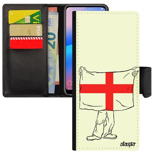 Coque Rabat Samsung Note 20 Ultra Portefeuille Drapeau Angleterre Anglais Antichoc Smartphone Jeux Olympiques Britannique Jo Galaxy