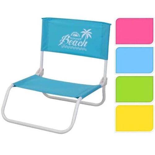Chaise De Plage - Provence Outillage - Pliante - Bleu - 1 Personne - Dimensions 45x40x18/50cm