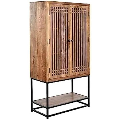 Armoire - Dkd Home Decor - Multicolore - Bois De Manguier - 2 Portes - 80x40x160 Cm