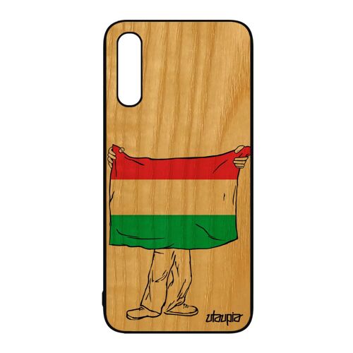 Coque Silicone Pour Samsung A50 Bois Drapeau Hongrie Hongrois Mobile Football Coupe D'europe De Protection Basket Telephone Galaxy