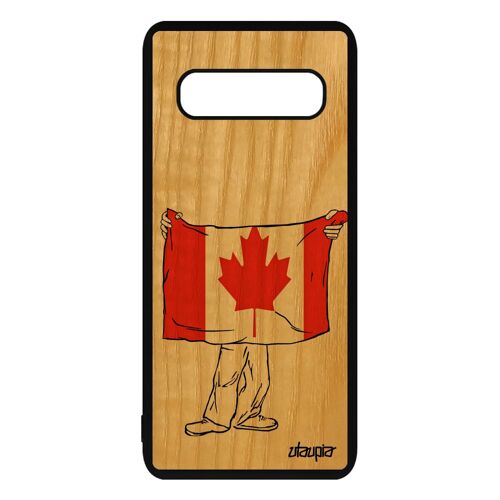Coque silicone drapeau canada canadien Samsung S10 Plus bois basket foot noir jeux olympiques etui mobile football pas cher galaxy