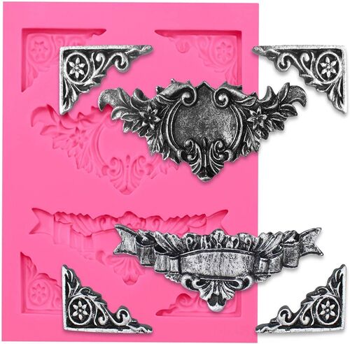 Kalanka-Moule En Silicone Baroque 6 Cavités Pour Dentelle Fondant