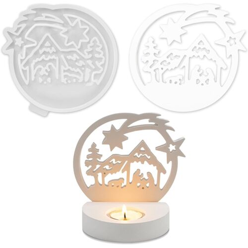 KALANKA-Moule En Silicone Pour Crèche De Noël, Figurines Et Décoration De La Maison - Style 1