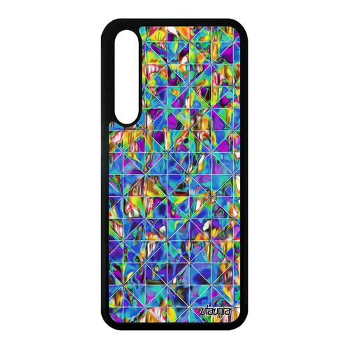 Coque Pour Huawei P20 Pro En Silicone Design Carreau Motif Multicolore Coloré Geometrie Housse Mobile Marbre Jolie Jaune Effet Carre