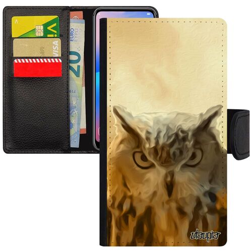 Coque Antichoc Iphone X Portefeuille Hibou Telephone Ciel Oiseau Mobile Chouette Animal Design Nuage Animaux Orange De