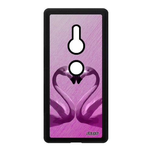 Coque Flamand Rose Pour Sony Xperia Xz2 Silicone Oiseau Design Aluminium Animal Noir H8296 Animaux Romantique De Protection Texture