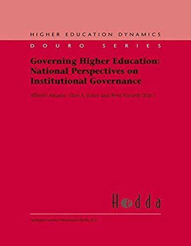 Governing Higher Education: National Perspectives On Institutional Governance