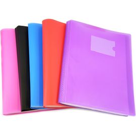 Tzf-Arpan ¿ Porte-Vues A4 Avec Couverture Flexible Pour L'école, Les Collèges, Les Bureaux, Les Professionnels, Les Entreprises, 62 Pochettes, 124 Vues, Couleur Aléatoire
