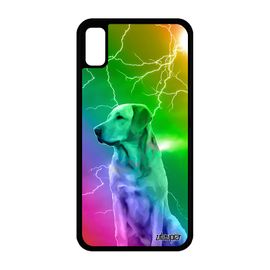 Coque Silicone Chien Pour Iphone Xr Case Design Aluminium Labrador Etui Arc En Ciel Jaune Orage Animal Eclair Multicolore De